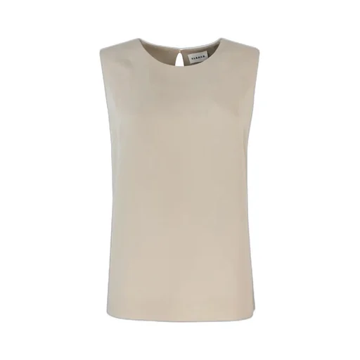 P.A.R.O.S.H. Cady Round-Neck Sleeveless Blouse