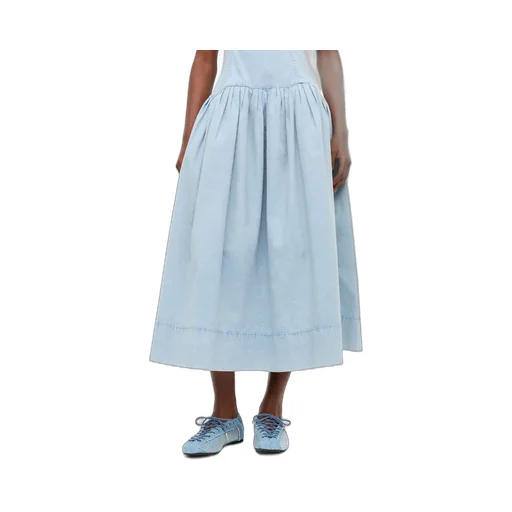 Lace-Up Ballerinas In Crystal-Embellished Denim