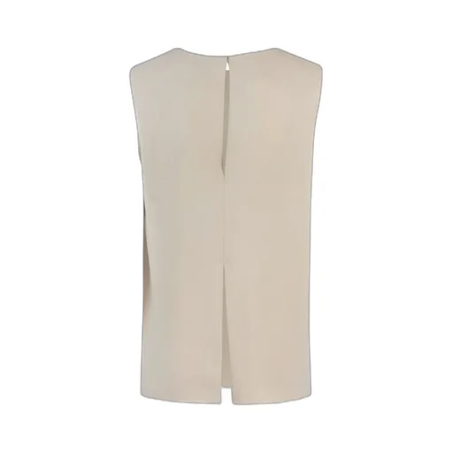 P.A.R.O.S.H. Cady Round-Neck Sleeveless Blouse