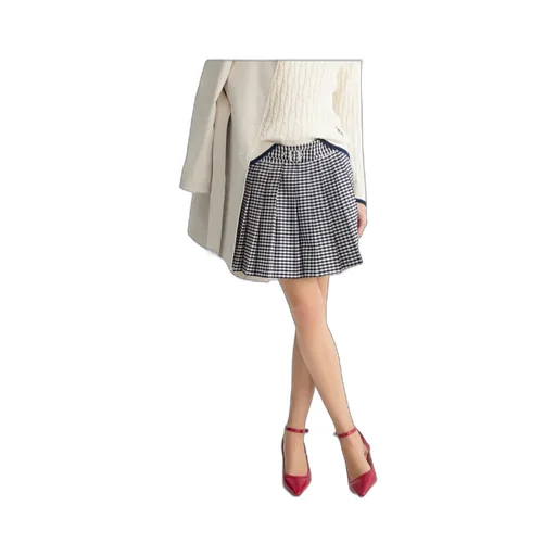 Liu Jo Pleated Chequered Miniskirt