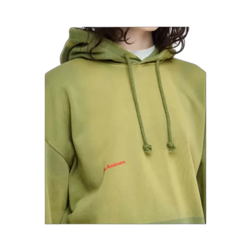 Jw Anderson Logo Embroidered Drawstring Hoodie