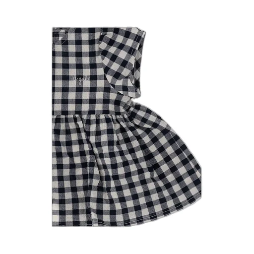 Il Gufo Gingham Seersucker Top