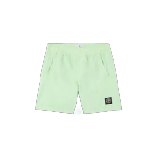 Stone Island Junior Logo Patch Drawstring Swim Trunks