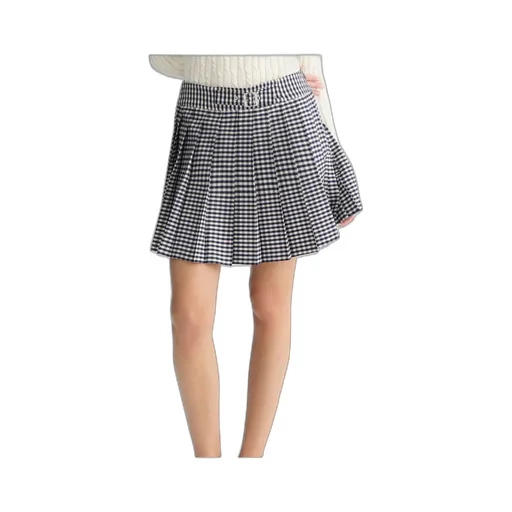 Liu Jo Pleated Chequered Miniskirt