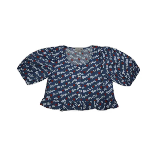 Stella Mccartney Kids Logo-Print Ruffled Shirt