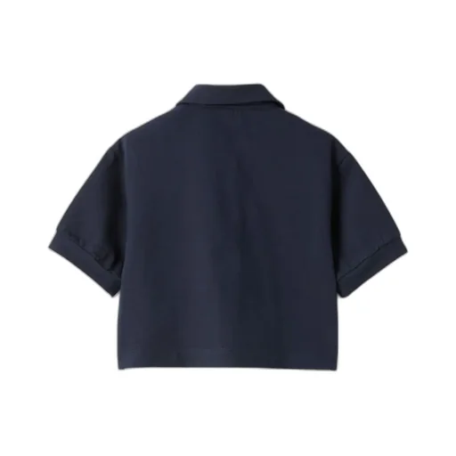 Il Gufo Logo Embroidered Cropped Polo Shirt