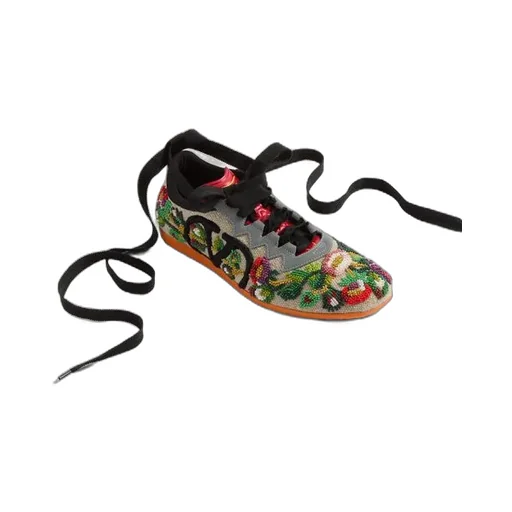 Valentino Chromathon Embroidered Lace-Up Sneakers