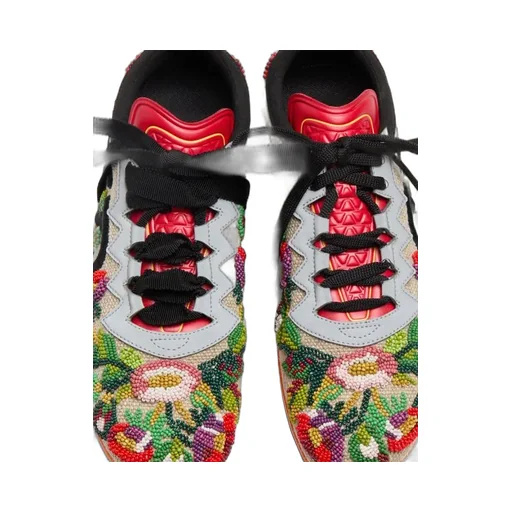 Valentino Chromathon Embroidered Lace-Up Sneakers