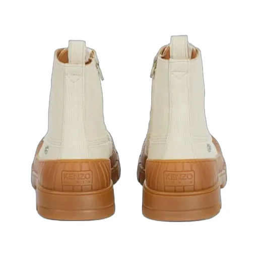 Lace-Up Boots In Canvas Kenzo-Gobi