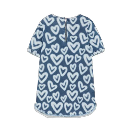 Stella Mccartney Kids Heart-Printed Crewneck Dress