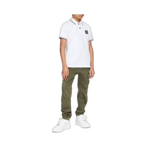 Stone Island Junior Compass-Badge Short Sleeved Polo Shirt