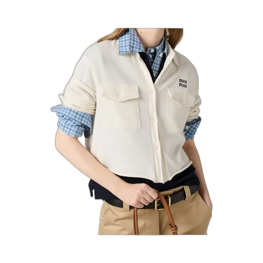 Miu Miu Button-Up Cropped Knitted Cardigan