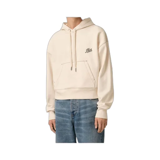 Ami Paris Logo Embroidered Drawstring Hoodie