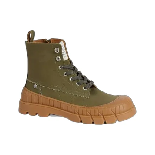 Lace-Up Boots In Canvas Kenzo-Gobi