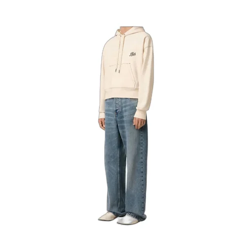Ami Paris Logo Embroidered Drawstring Hoodie