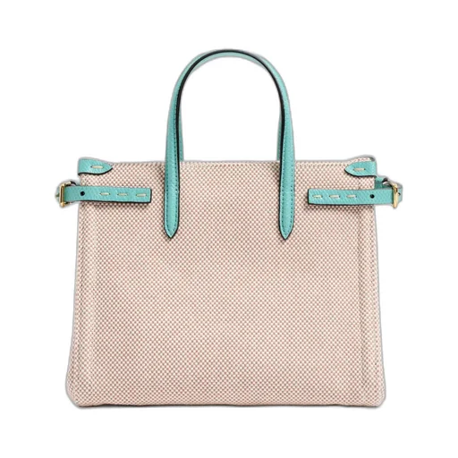 Valentino Vlogo Plaque Mini-Check Top Handle Bag