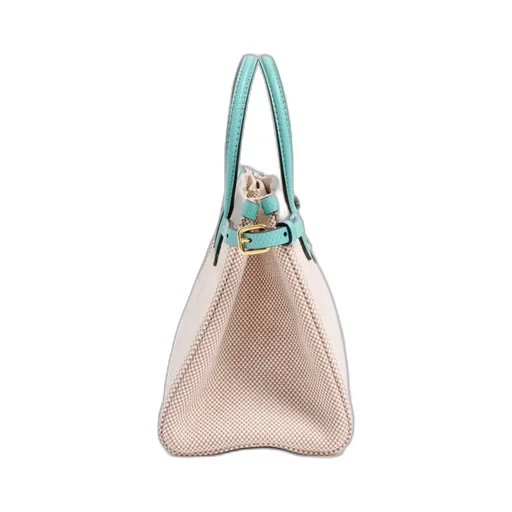 Valentino Vlogo Plaque Mini-Check Top Handle Bag