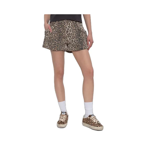 R13 Leopard Printed Pouch Pocket Shorts