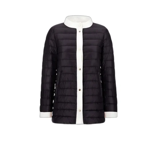 Quilted Snap-Button Down Jacket