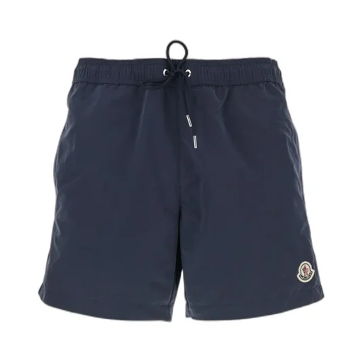 Moncler Logo Patch Drawstring Swim Shorts