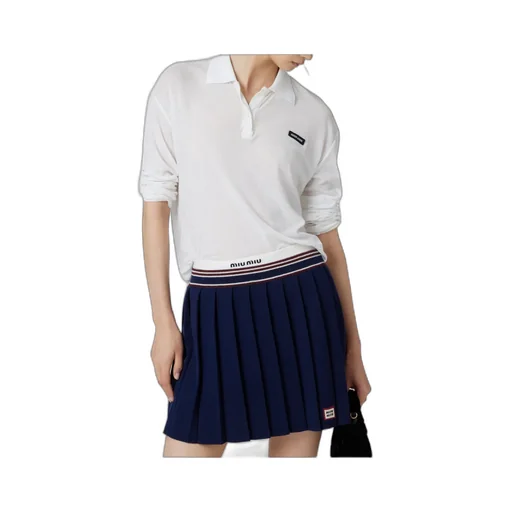 Ribbed Jersey Polo Shirt