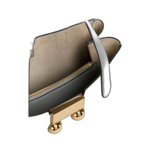 Grey Leather Trunkaroo Tote Handbag