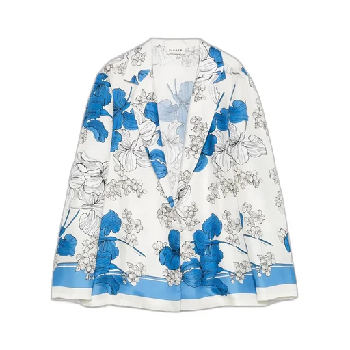 P.A.R.O.S.H. Floral Print Collared Jacket
