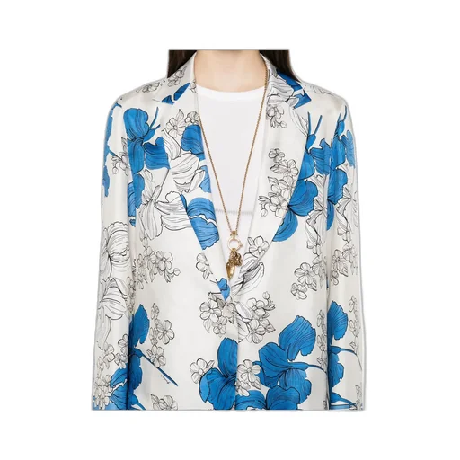 P.A.R.O.S.H. Floral Print Collared Jacket