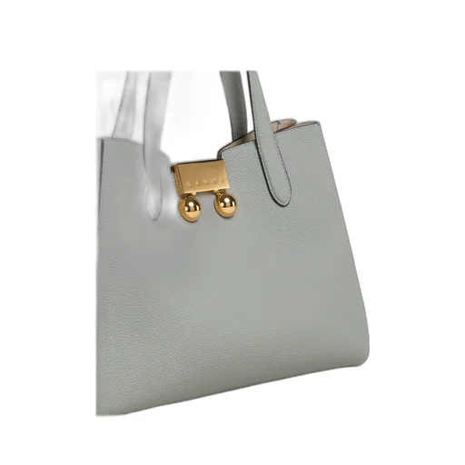 Grey Leather Trunkaroo Tote Handbag