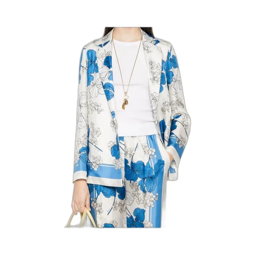 P.A.R.O.S.H. Floral Print Collared Jacket