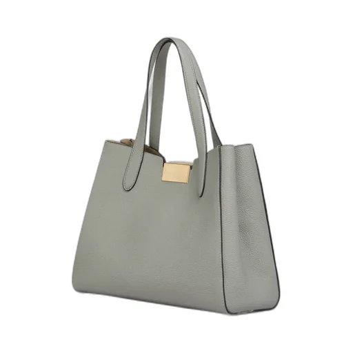 Grey Leather Trunkaroo Tote Handbag