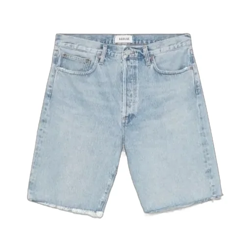 Agolde Anson Frayed Hem Denim Shorts