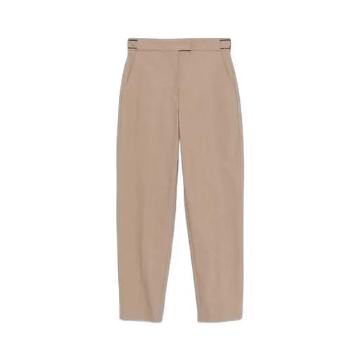 Brunello Cucinelli Stretch Twisted Twill High-Waist Trousers