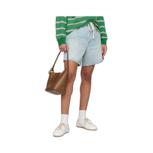 Drawstring Denim Shorts