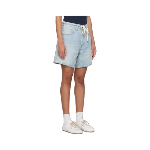 Drawstring Denim Shorts