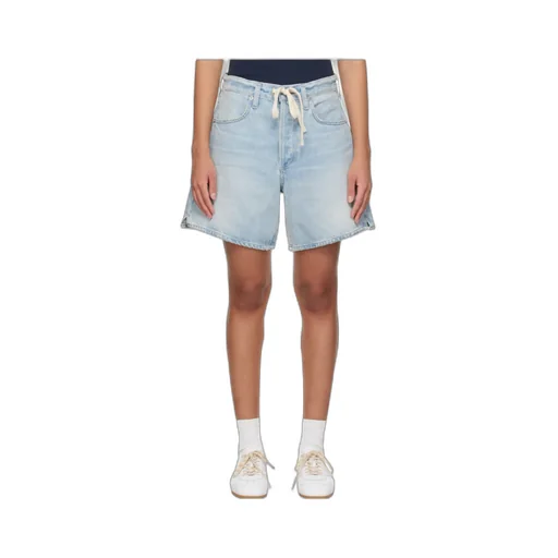 Drawstring Denim Shorts