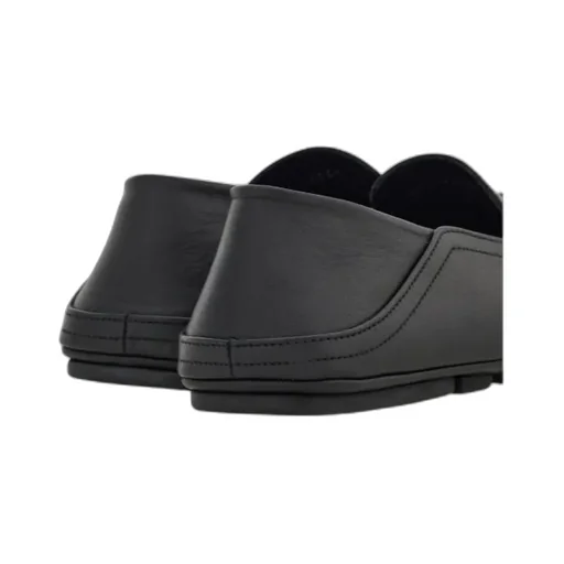 Gancini-Plaque Leather Loafers