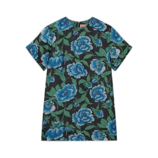 Kenzo Peonies Floral Pattern T-Shirt Dress