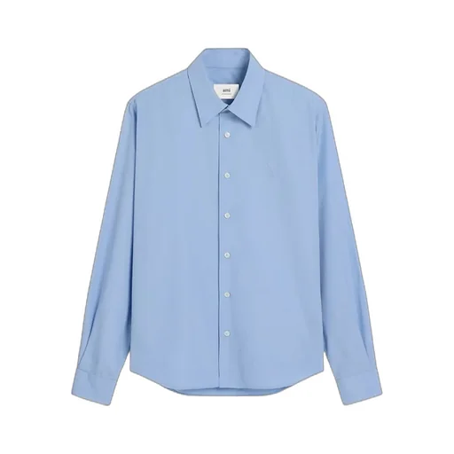 Ami Paris Ami De Coeur Logo Embroidered Long-Sleeved Shirt