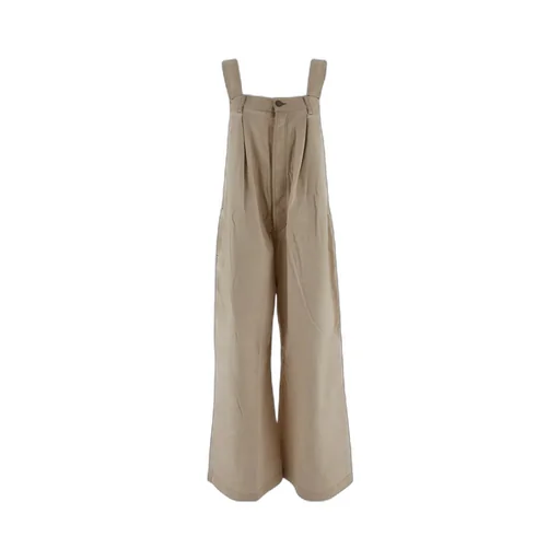 Pleated Overalls