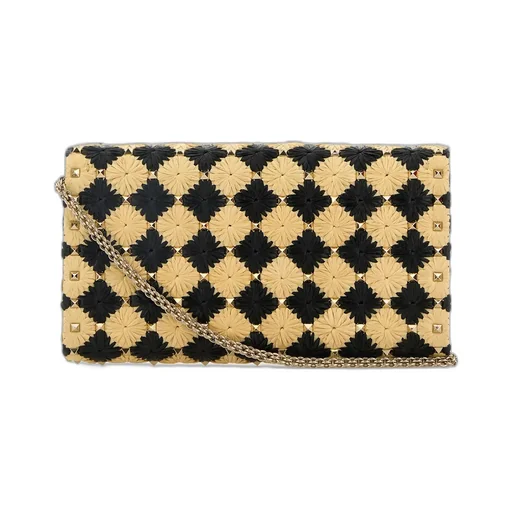Valentino Garavani Rockstud Foldover Top Clutch Bag