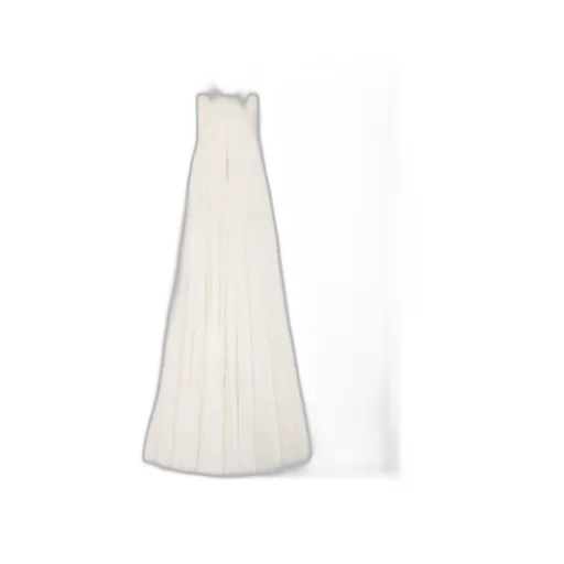 Embroidered Long Dress In Cotton Silk Crepon
