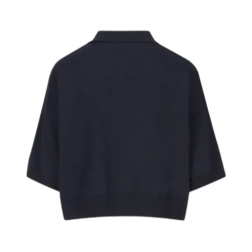 Triomphe Cropped Polo In Wool