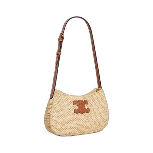 Medium Tilly Bag In Raffia And Calfskin