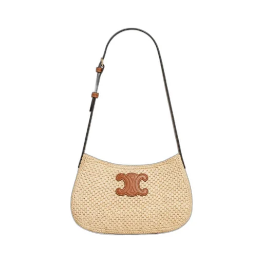 Medium Tilly Bag In Raffia And Calfskin