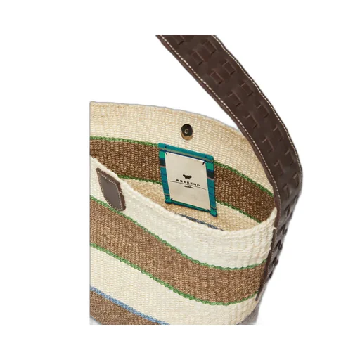 Natural Rope And Leather Bag