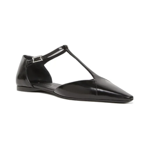 Buffed Leather Ballet Flats