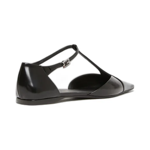 Buffed Leather Ballet Flats