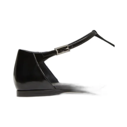 Buffed Leather Ballet Flats
