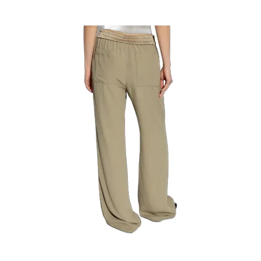 Ami Paris Logo Detailed Drawstring Palazzo Pants